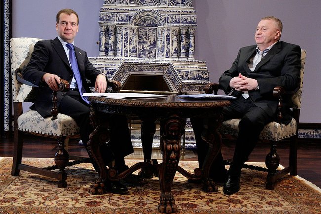 Д.Медведев и В.Жириновский